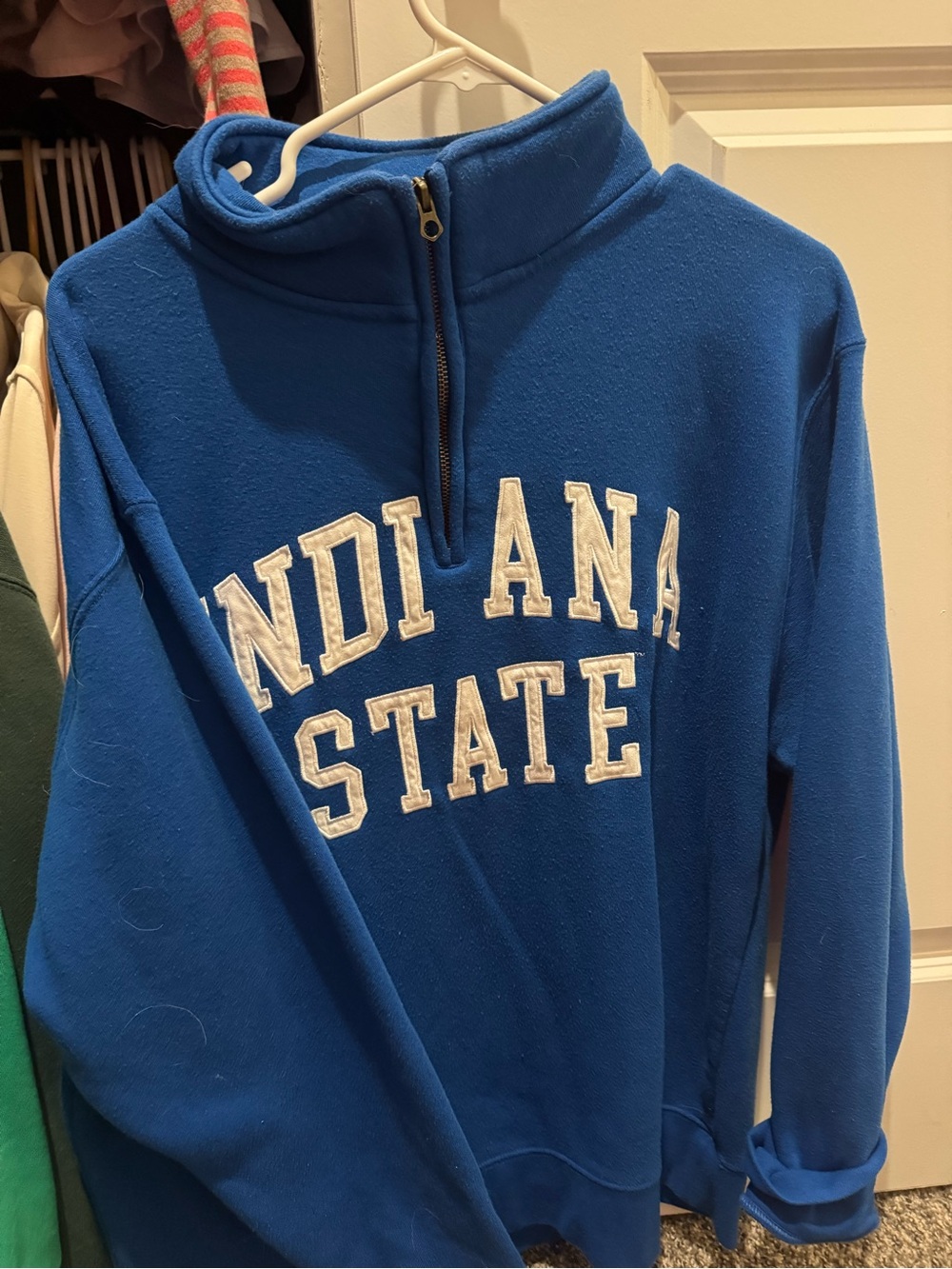 Indiana State Women's Quarter-Zip Fleece Pullover - Blue